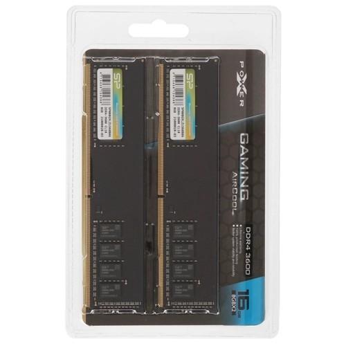 Silicon Power DDR4 DIMM 16GB Kit 2x8Gb SP016GXLZU360B2A PC4-28800, 3600MHz Xpower AirCool - фото 1 - id-p216982769