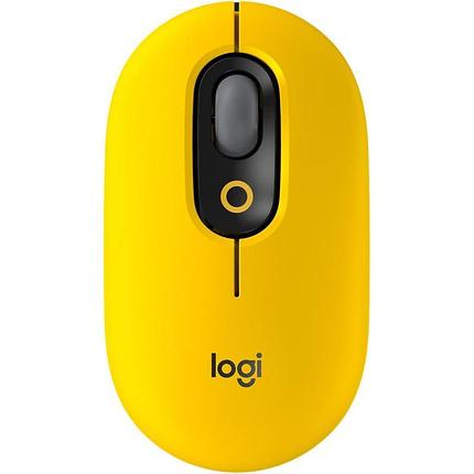 Мышь Logitech POP Mouse with emoji желтый/черный оптическая (4000dpi) беспроводная BT/Radio USB (4but), фото 2