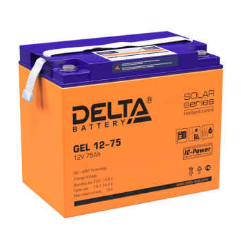 Аккумулятор для ИБП гелевый 12В/75Ач Delta GEL 12-75 срок службы 12 лет - фото 1 - id-p216982773