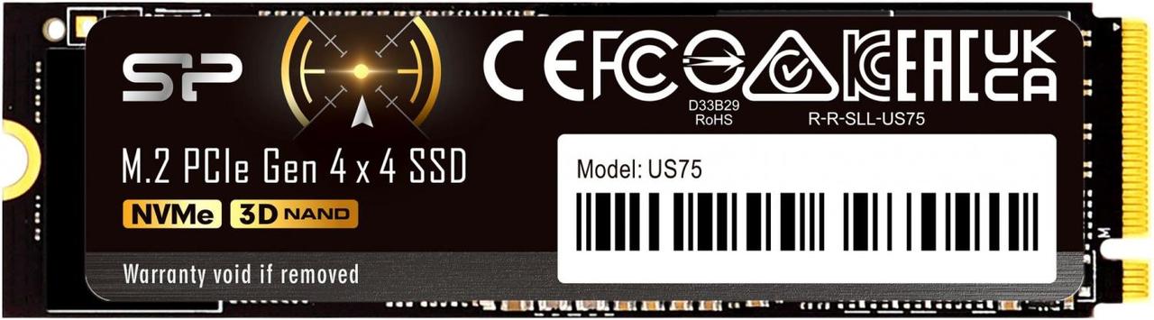 Накопитель SSD Silicon Power PCI-E 4.0 x4 1TB SP01KGBP44US7505 US75 M.2 2280 - фото 1 - id-p216982816