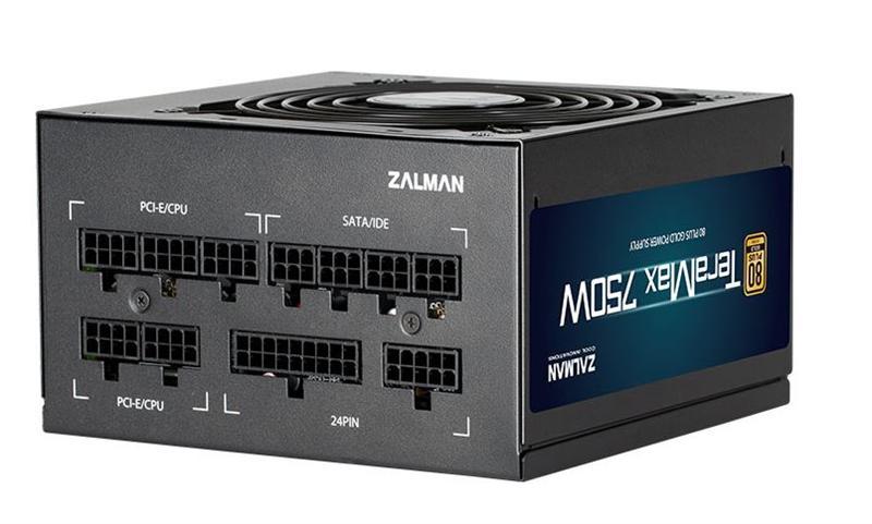 Блок питания Zalman ZM750-TMX Black TeraMax 750W ATX (24+4x4+4x6/8пин) Cable Management - фото 1 - id-p216982884