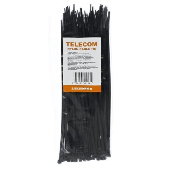 Telecom TIE2.5X250MM-B стяжка нейлон 2.5*250мм (100шт./уп.) , черная - фото 1 - id-p216982897
