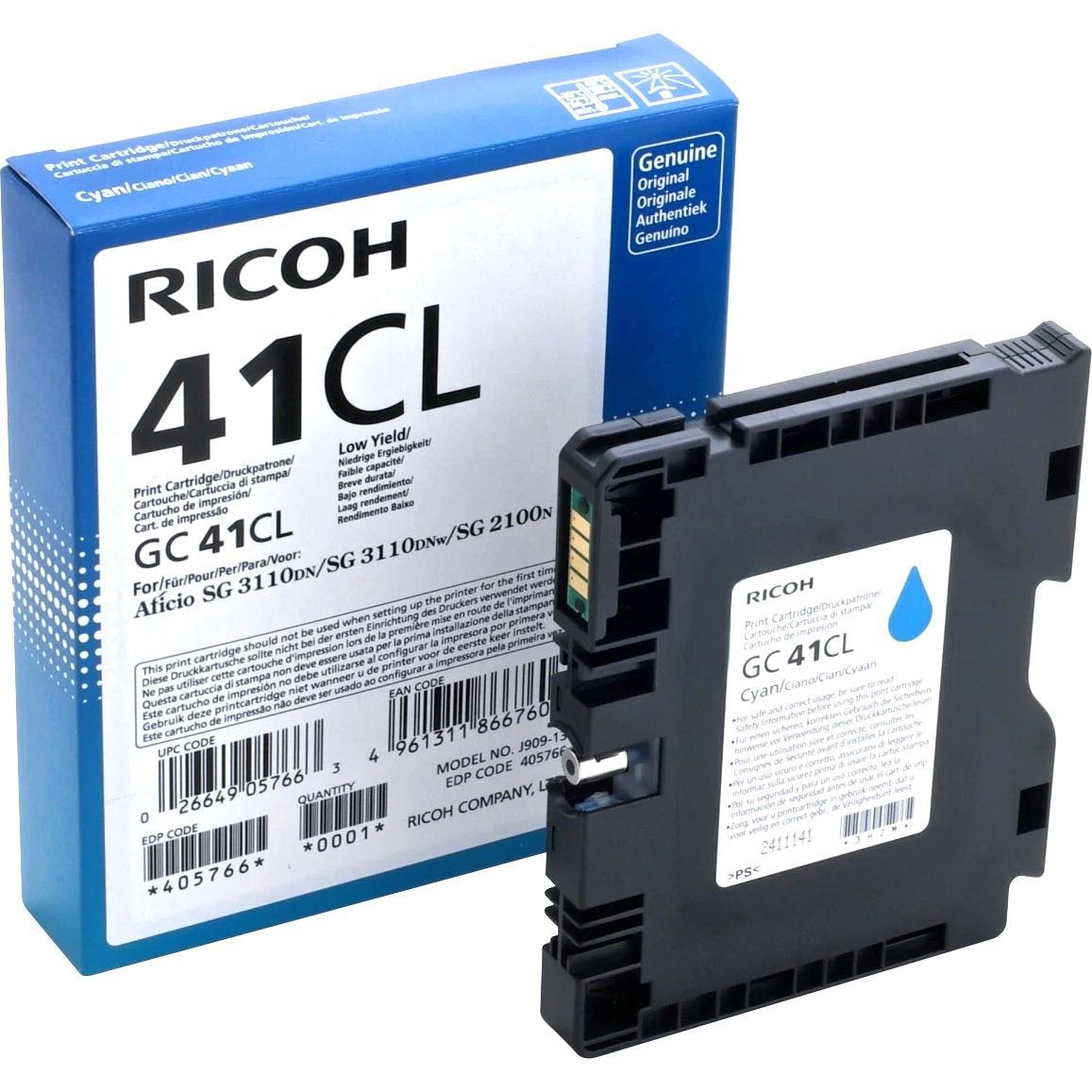 GC 41CL Картридж для гелевого принтера Голубой Ricoh. GC 41CL Print Cartridge Cyan - фото 1 - id-p216983454