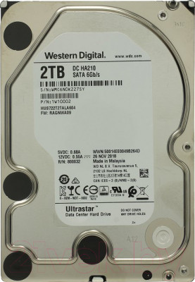 Жесткий диск Western Digital Ultrastar DC HA210 2TB (HUS722T2TALA604) - фото 1 - id-p216986304