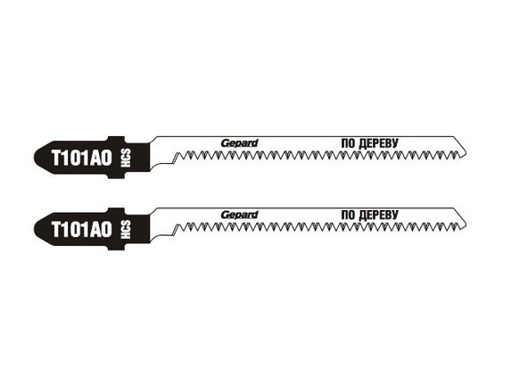 Пилка для лобзика по дереву T101AO (2 шт.) GEPARD (GP0614-07), фото 2