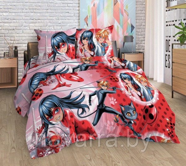 Полуторные комплекты постельного белья для подростков "Супергерои" с одной наволочкой - фото 1 - id-p217068266