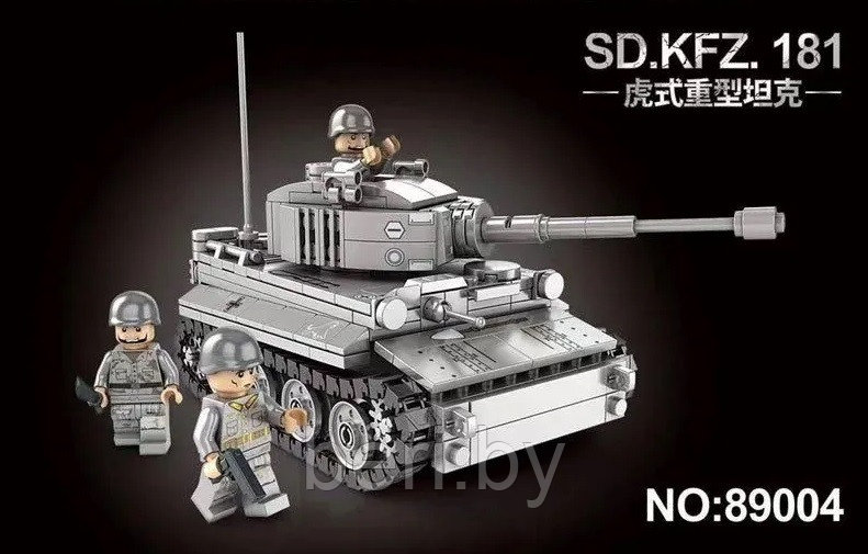 89004 Конструктор Немецкий танк Тяжёлый танк Тигр, 457 деталей, аналог LEGO - фото 3 - id-p217068373