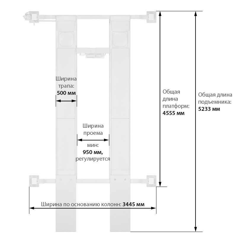 Подъемник четырехстоечный гидравлический (слесарный) Launch TLT-440W - фото 2 - id-p52373149