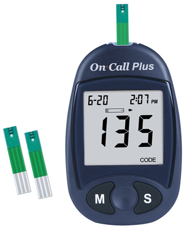 Глюкометр On Call Plus + 10 тест-полосок в комплекте