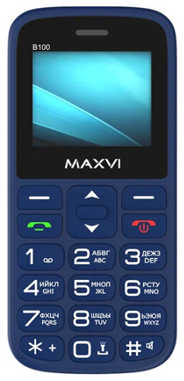 Кнопочный телефон Maxvi B100 (синий) - фото 1 - id-p217069307