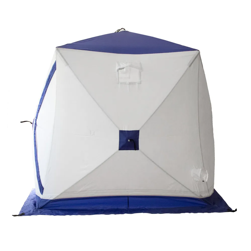 Зимняя палатка «Следопыт «Куб» обеспечивает комфор, 175х175х175 , S по полу 3,1 кв.м, 3 слоя, цв. синий/белый - фото 3 - id-p217133539