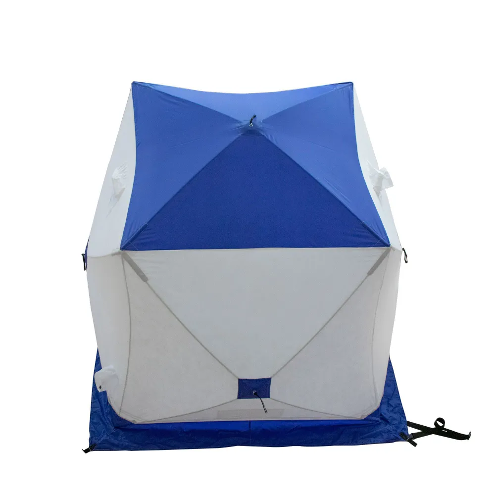 Зимняя палатка «Следопыт «Куб» обеспечивает комфор, 175х175х175 , S по полу 3,1 кв.м, 3 слоя, цв. синий/белый - фото 4 - id-p217133539