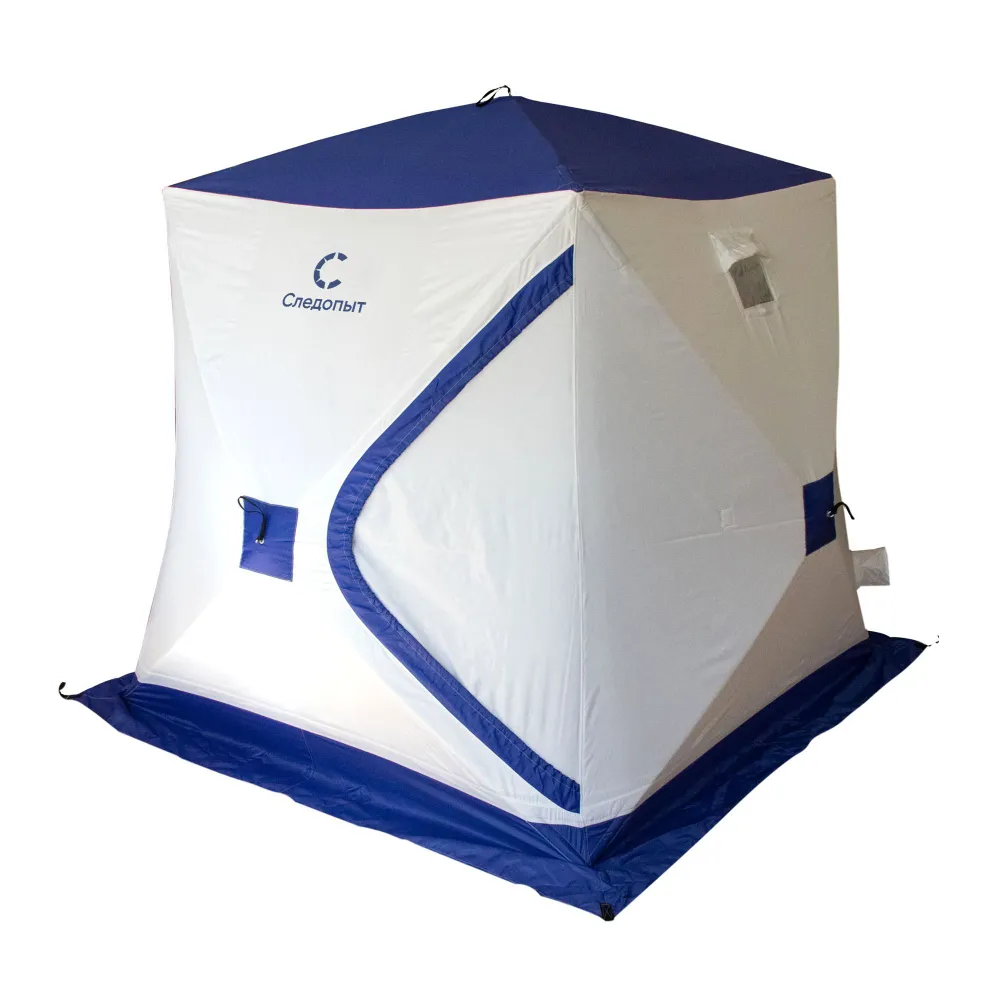 Зимняя палатка «Следопыт «Куб» обеспечивает комфор, 175х175х175 , S по полу 3,1 кв.м, 3 слоя, цв. синий/белый - фото 5 - id-p217133539