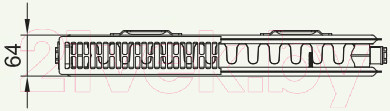 Радиатор стальной Kermi Therm X2 Profil-Kompakt FKO Тип 12 500x700 - фото 3 - id-p217132205