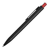 Ручка шариковая Snap Mirror матовая, металл, черный/красный