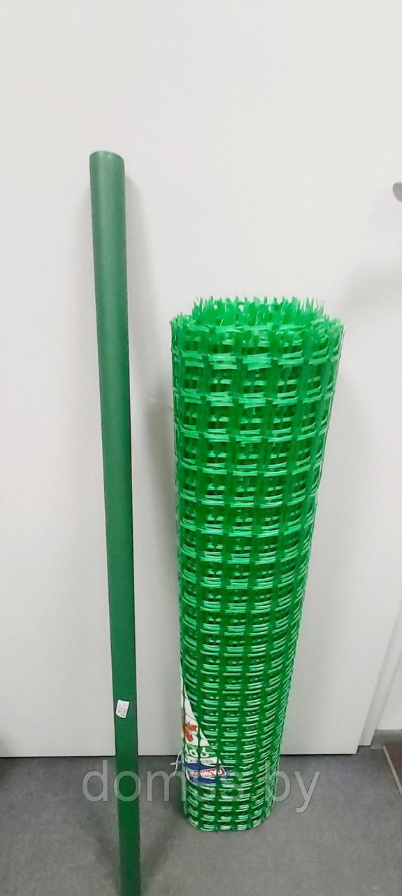 Столб пластиковый для заборной сетки ЗС-1,2м д-40мм зеленый h-1,2м - фото 1 - id-p217174442