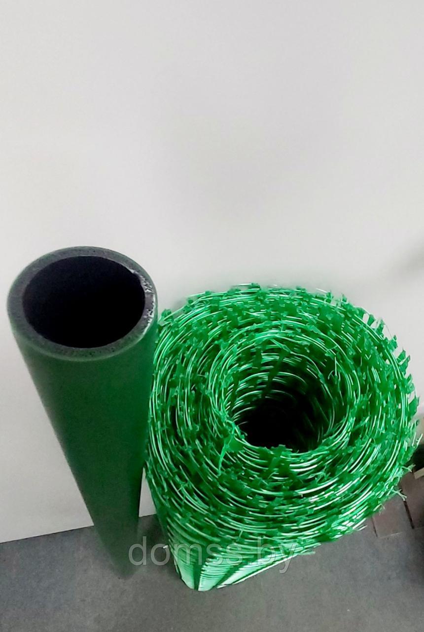 Столб пластиковый для заборной сетки ЗС-1,2м д-40мм зеленый h-1,2м - фото 4 - id-p217174442