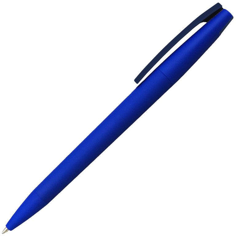 Ручка шариковая, пластик софт-тач, Zorro Color Mix синий - фото 3 - id-p217174435