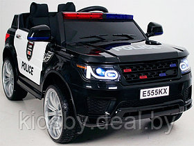 Детский электромобиль RiverToys Range Rover E555KX (черный, полиция)