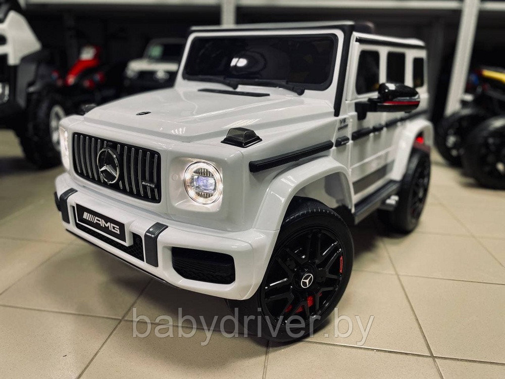 Детский электромобиль RiverToys Mercedes-AMG G63 K999KK (белый) Лицензия