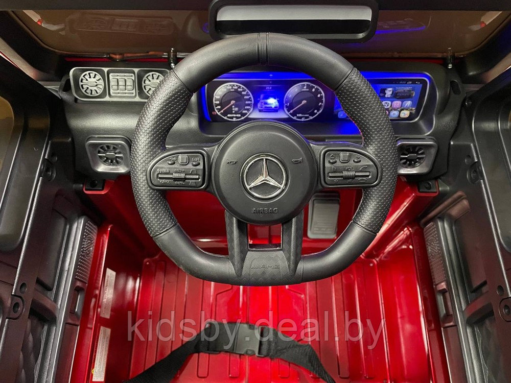 Детский электромобиль RiverToys Mercedes-AMG G63 K999KK (вишневый глянец) Лицензия - фото 3 - id-p119784122