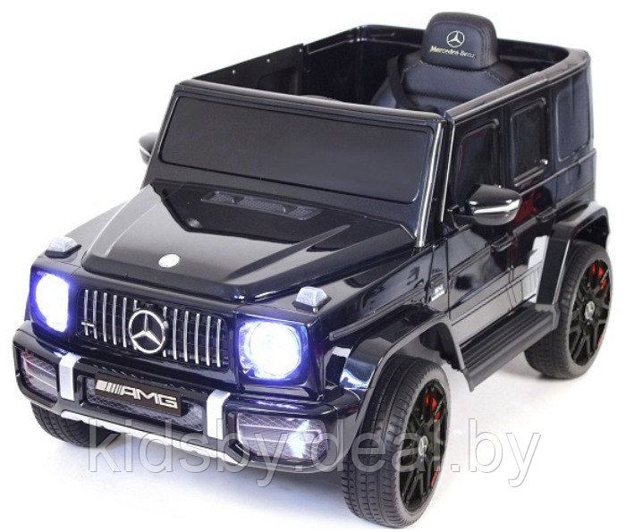 Детский электромобиль RiverToys Mercedes-AMG G63 K999KK (черный глянец) Лицензия - фото 1 - id-p119784125