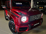 Детский электромобиль RiverToys Mercedes-AMG G63 4WD K999KK (вишневый глянец) Лицензия полноприводной, фото 2