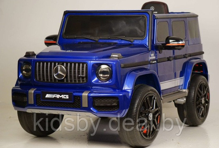 Детский электромобиль RiverToys Mercedes-AMG G63 4WD K999KK (синий глянец) Лицензия полноприводной - фото 1 - id-p119784129