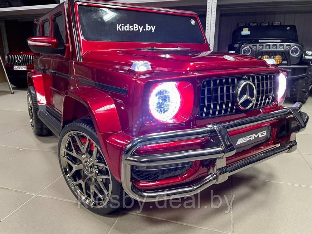 Детский электромобиль RiverToys Mercedes-AMG G63 4WD S307 (вишневый глянец) Лицензия полноприводной - фото 1 - id-p119784136