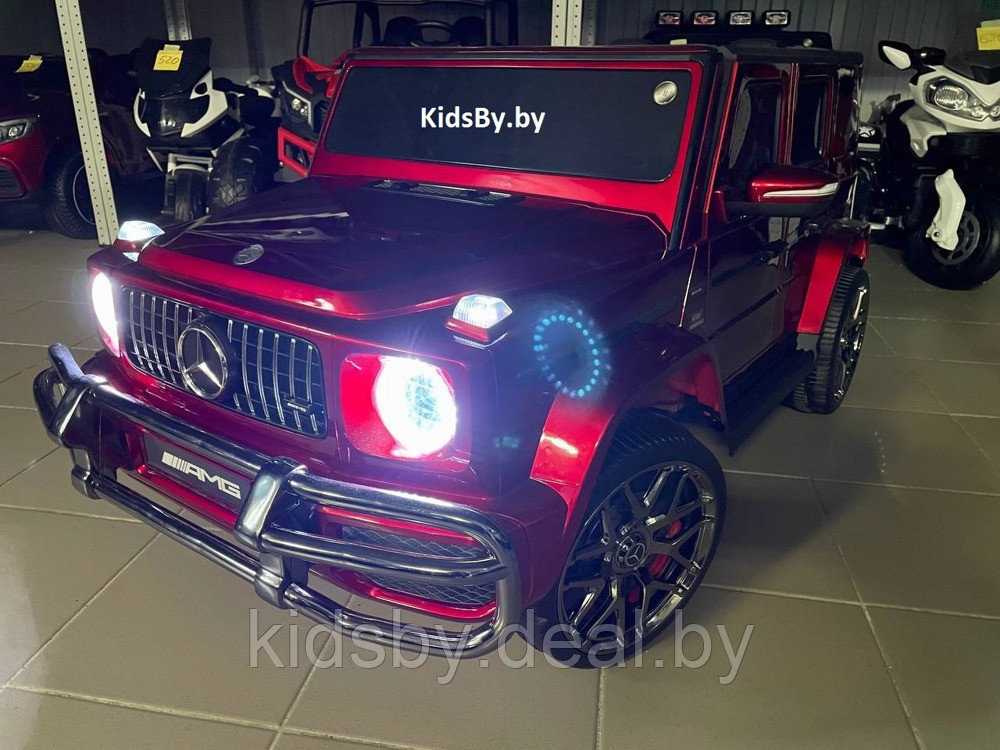 Детский электромобиль RiverToys Mercedes-AMG G63 4WD S307 (вишневый глянец) Лицензия полноприводной - фото 6 - id-p119784136