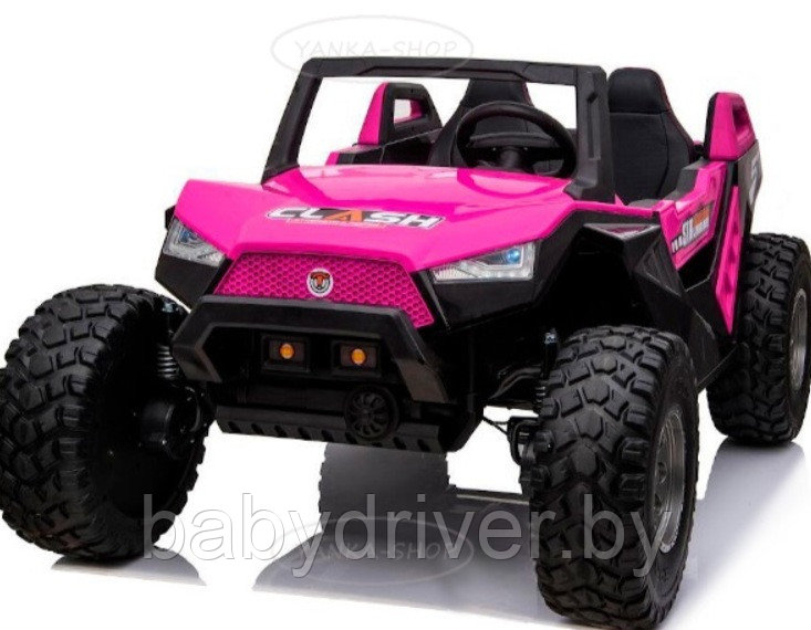 Детский электромобиль RiverToys Buggy A707AA 4WD (розовый) Кондиционер двухместный полноприводный