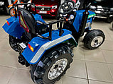 Детский электромобиль RiverToys трактор O030OO (синий), фото 2