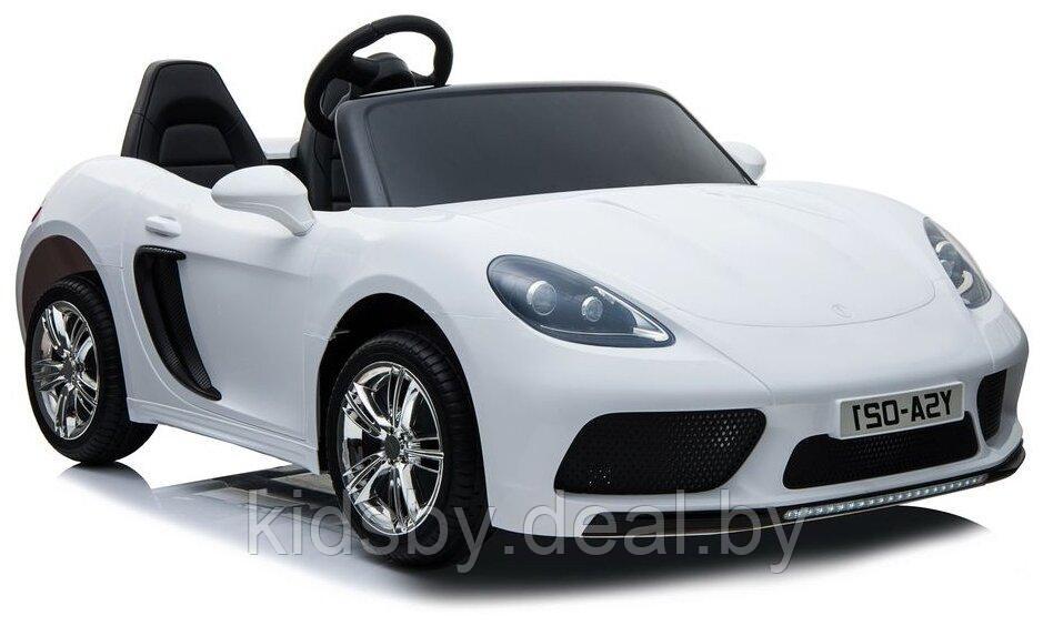 Детский электромобиль RiverToys Porsche Cayman T911TT (белый) двухместный - фото 2 - id-p122932035