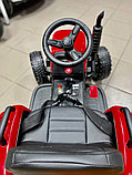 Детский электромобиль RiverToys H444HH (красный) трактор с прицепом и пультом, фото 4