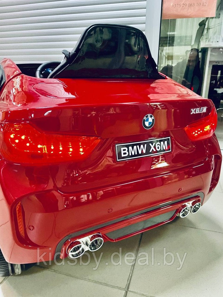 Детский электромобиль RiverToys BMW X6M JJ2199 (вишневый глянец) лицензия - фото 5 - id-p109520732