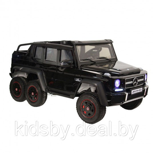 Детский электромобиль RiverToys Mercedes-Benz G63 AMG 4WD X555XX (черный глянец) автокраска лицензия - фото 1 - id-p12892896