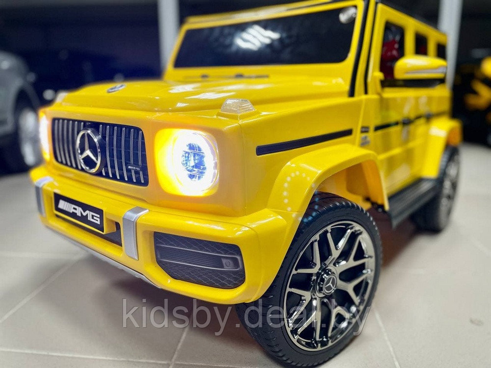 Детский электромобиль RiverToys Mercedes-Benz G63 T999TT (желтый) лицензия - фото 1 - id-p121175981