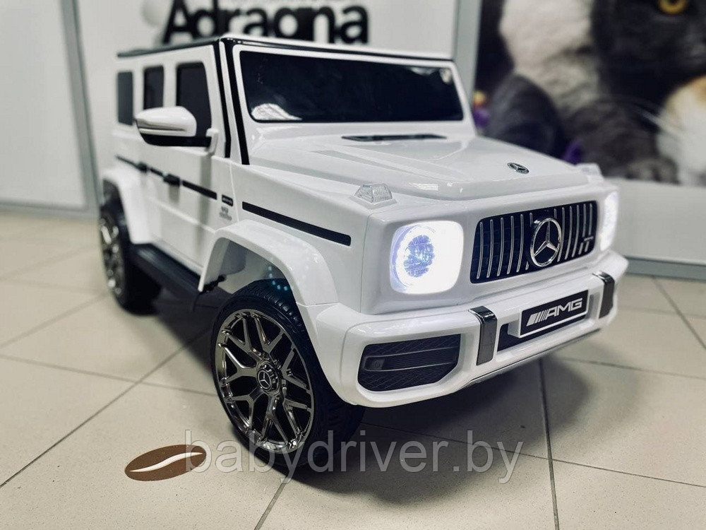 Детский электромобиль RiverToys Mercedes-Benz G63 T999TT (белый) лицензия - фото 1 - id-p121175982