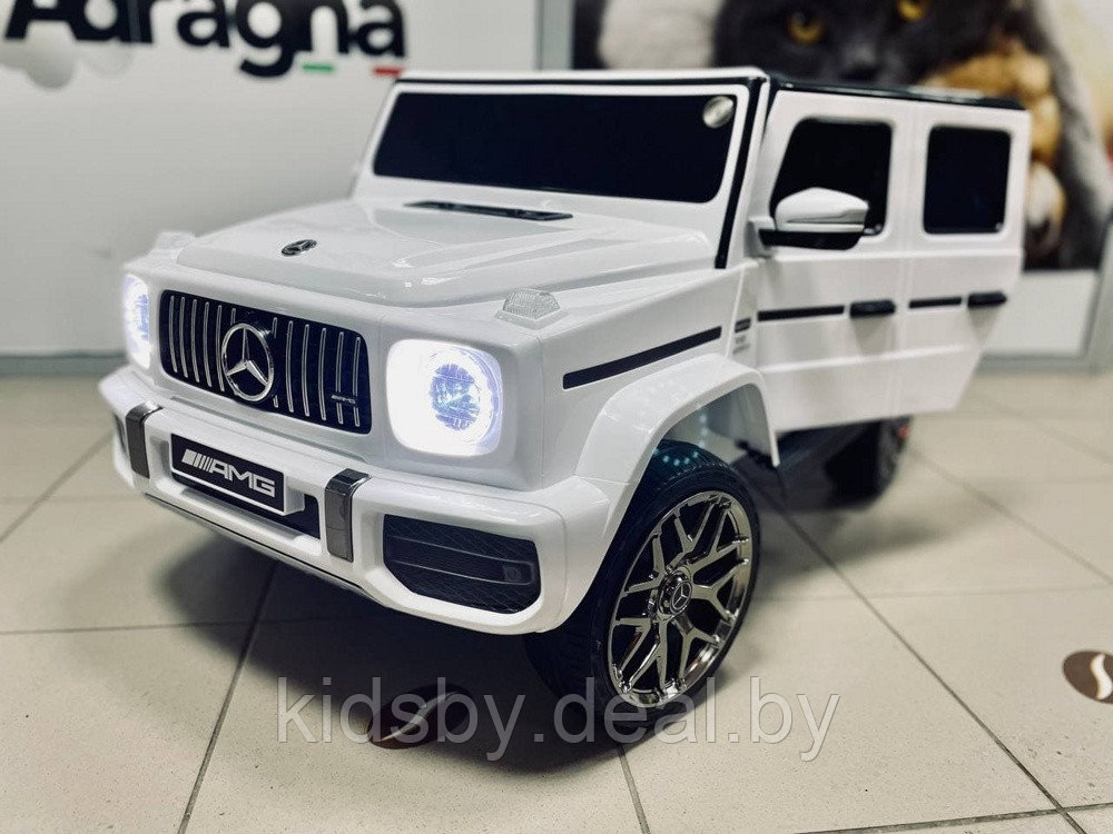 Детский электромобиль RiverToys Mercedes-Benz G63 T999TT (белый) лицензия - фото 2 - id-p121175982