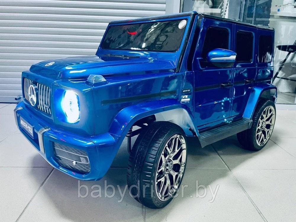 Детский электромобиль RiverToys Mercedes-Benz G63 T999TT (синий) глянец (автокраска) лицензия