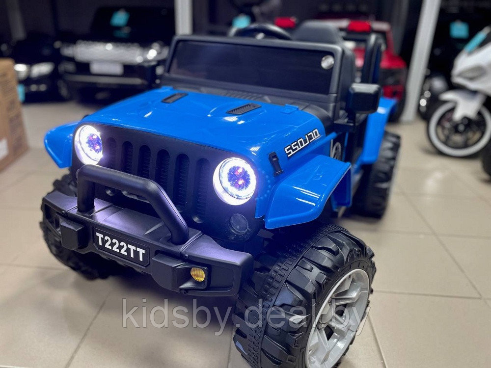 Детский электромобиль RiverToys T222TT (синий) Jeep - фото 6 - id-p149558877