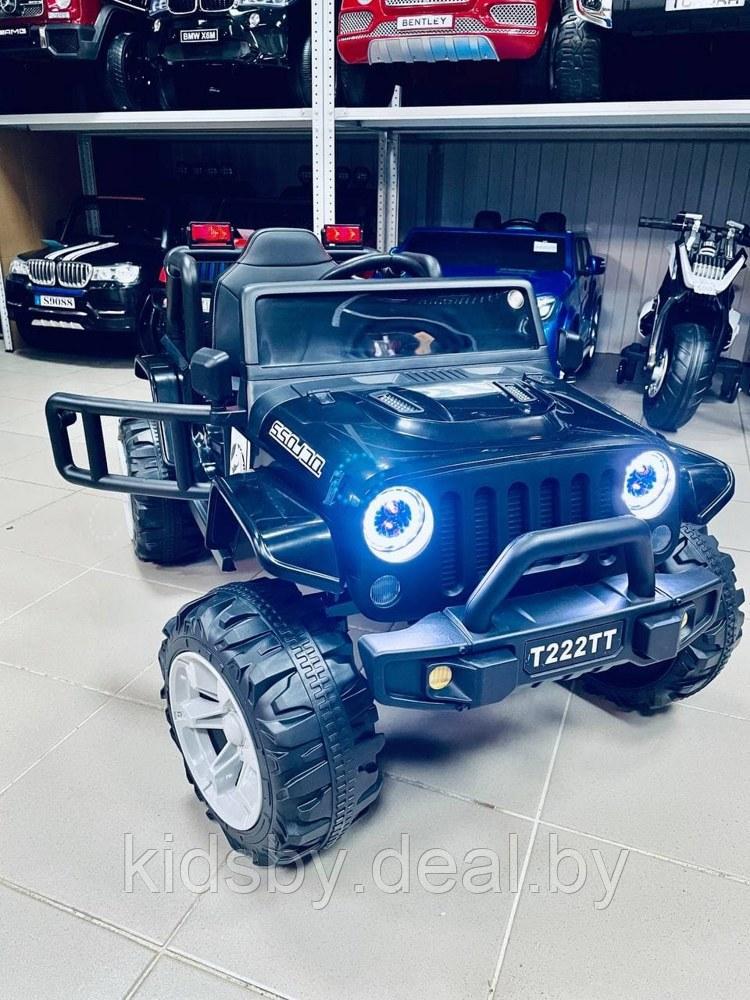 Детский электромобиль RiverToys T222TT (черный) Jeep - фото 2 - id-p149558876