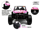 Детский электромобиль RiverToys Buggy A707AA 4WD (розовый камуфляж) Кондиционер двухместный полноприводный, фото 2