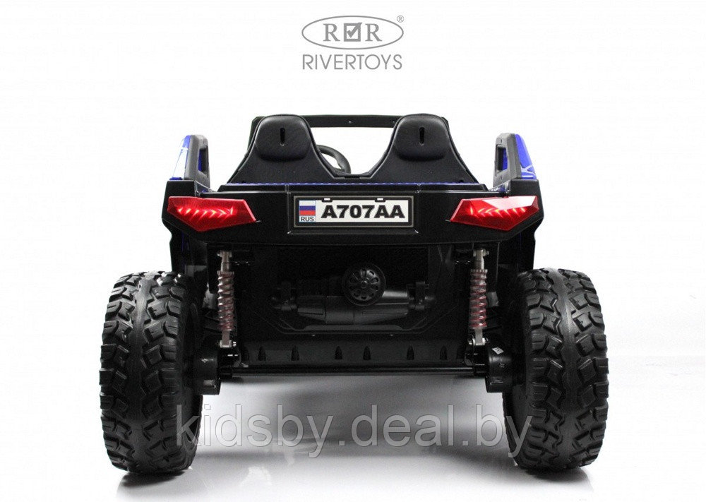 Детский электромобиль RiverToys Buggy A707AA 4WD (синий паук) Кондиционер двухместный полноприводный - фото 4 - id-p155614201