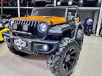 Детский электромобиль RiverToys C555CC 4WD (оранжевый глянец) Лицензия полноприводный двухместный