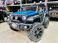 Детский электромобиль RiverToys C555CC 4WD (синий глянец) Лицензия полноприводный двухместный