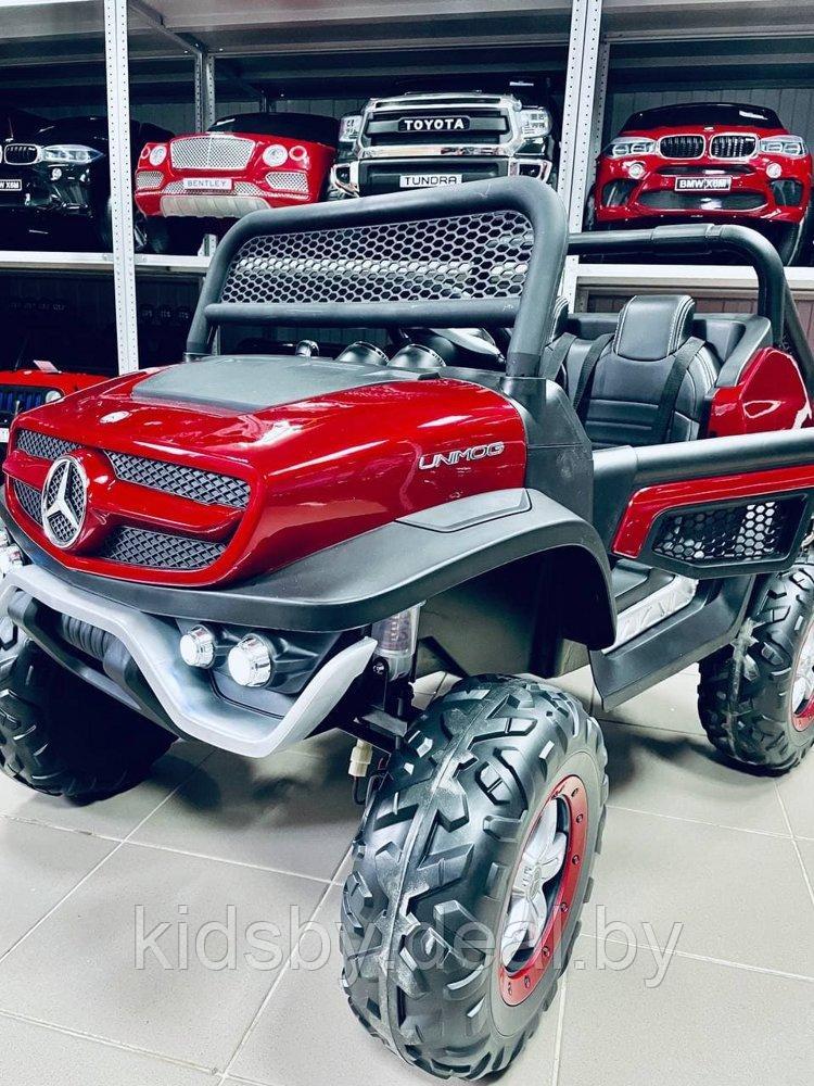 Детский электромобиль RiverToys Mercedes-Benz Unimog Concept P555BP 4WD (вишневый) глянец автокраска