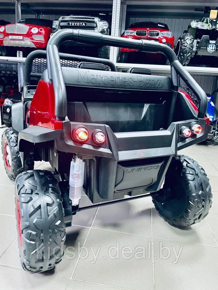 Детский электромобиль RiverToys Mercedes-Benz Unimog Concept P555BP 4WD (вишневый) глянец автокраска - фото 5 - id-p25385067