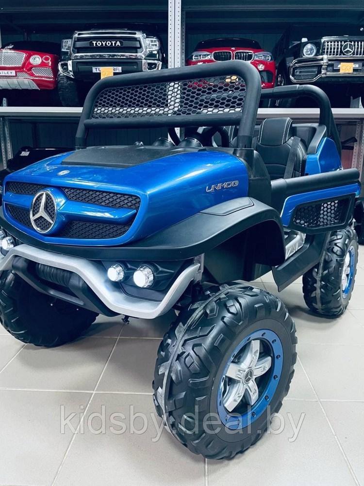 Детский электромобиль RiverToys Mercedes-Benz Unimog Concept P555BP 4WD (синий) глянец автокраска - фото 4 - id-p25385068