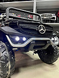 Детский электромобиль RiverToys Mercedes-Benz Unimog Concept P555BP 4WD (черный) глянец автокраска, фото 4